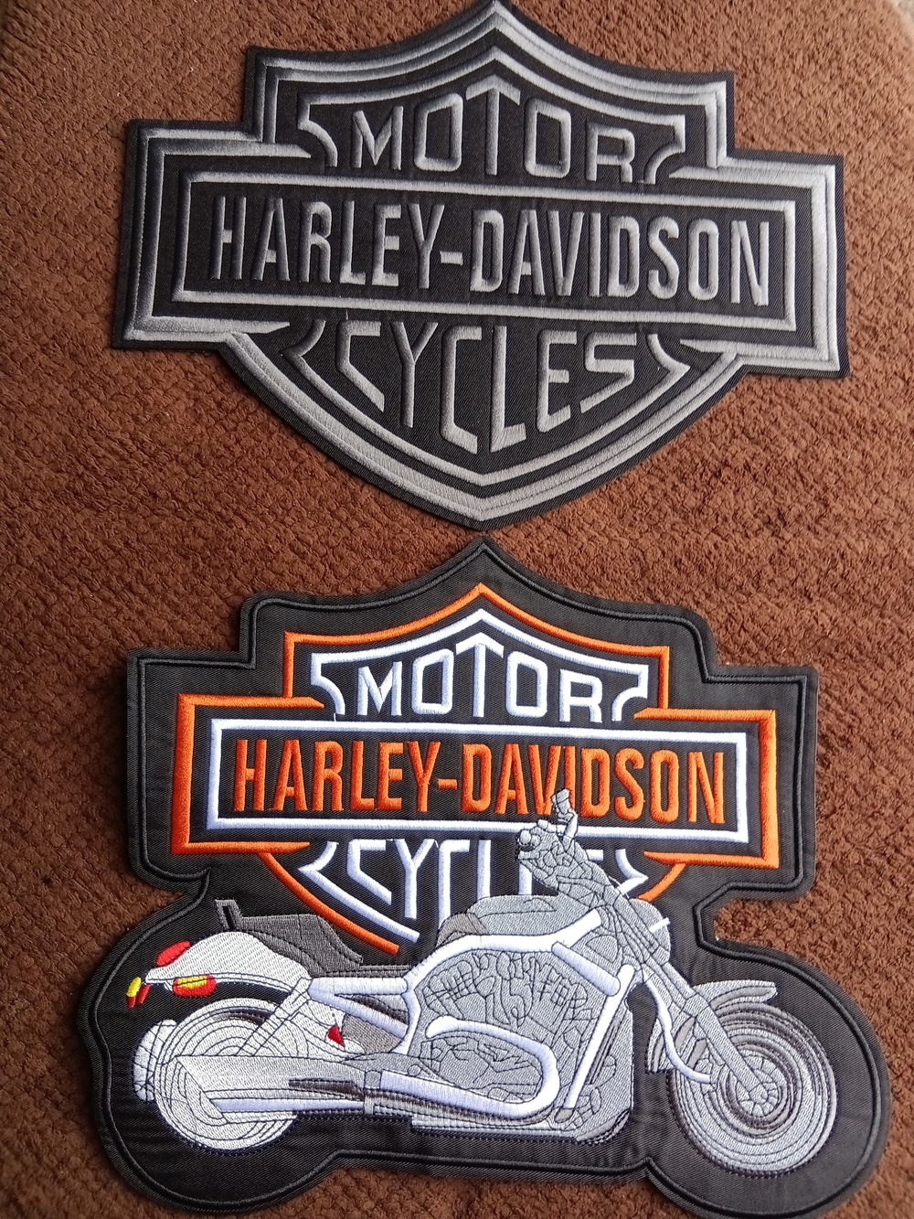 Harley Davidson XL Iron/Sew On Back Patch Combo 10"T By 12"W